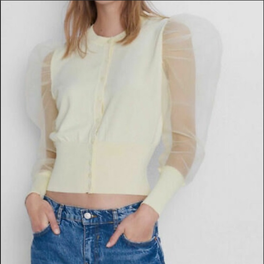 🆕Zara Organdy cardigan, size M